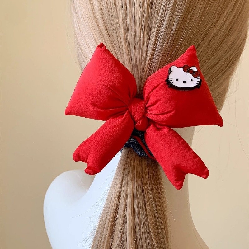 Hair Care Korean Products - Cincin rambut pita Hello kitty merah